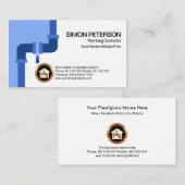 Blauer Klempner Visitenkarte (Vorne/Hinten)