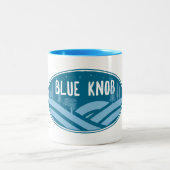 Blauer Knob Pennsylvania Außenbereich Zweifarbige Tasse (Mittel)