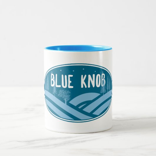 Blauer Knob Pennsylvania Außenbereich Zweifarbige Tasse (Mittel)