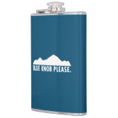 Blauer Knopf Bitte Flachmann (Links)