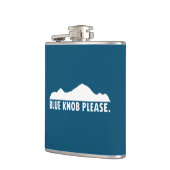 Blauer Knopf Bitte Flachmann (Links)