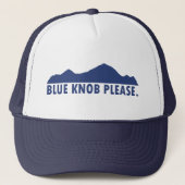 Blauer Knopf Bitte Truckerkappe (Vorderseite)