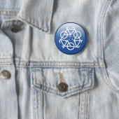 Blauer Knopf von Petr Kratochvil gerecycelt Button (Beispiel)