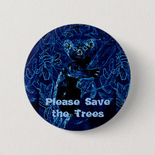 Blauer Koala retten unsere Bäume Button