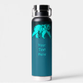 Blauer Kodiakbär Trinkflasche (Rückseite)