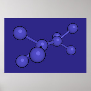Blauer Kohlenstoff Poster