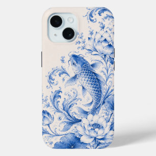 Blauer Koi-Fisch-Lotus-Telefoncase Case-Mate iPhone Hülle