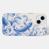 Blauer Koi-Fisch-Lotus-Telefoncase Case-Mate iPhone Hülle (Rückseite (Horizontal))