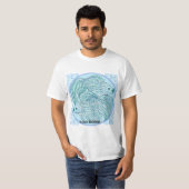 Blauer Koi-Fisch T-Shirt (Vorne ganz)