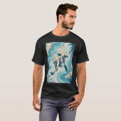 Blauer Koi-Fisch T-Shirt (Vorne ganz)