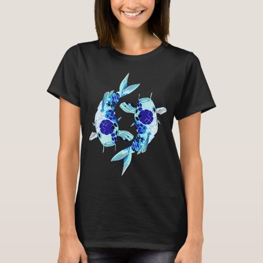 Blauer Koi T-Shirt (Vorderseite)