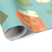 Blauer Koi Teich Geschenkpapier (Rolleneckpunkt)