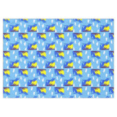 Blauer Kojoten-Tischdeckenstoff Tischdecke (Vorderseite (Horizontal))