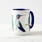 Blauer Kolibri-Becher Tasse (VorderseiteRechts)