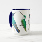 Blauer Kolibri-Becher Tasse (Vorderseite Links)