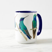 Blauer Kolibri-Becher Tasse (VorderseiteRechts)