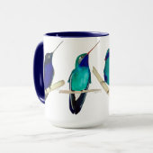 Blauer Kolibri-Becher Tasse (Vorderseite Links)