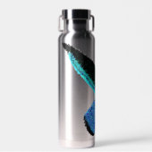 Blauer Kolibri (Glitzer) Trinkflasche (Vorne)