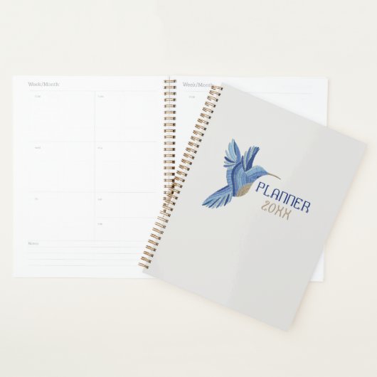 Blauer Kolibri-Planer – Anpassbares Jahr Planer (Anzeige)