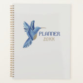Blauer Kolibri-Planer – Anpassbares Jahr Planer (Vorderseite)