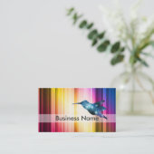 Blauer Kolibri Visitenkarte (Stehend Vorderseite)