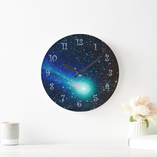 Blauer Komet Große Wanduhr (Zuhause)