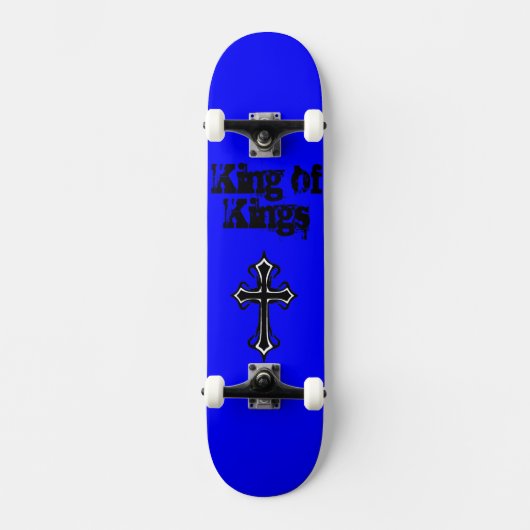 Blauer König von Königen Skateboard Deck (Vorderseite)