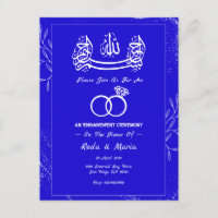 Blauer königlicher Ring islamische muslimische Ver