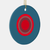 Blauer Kontrastbullseye Keramik Ornament (Rechts)