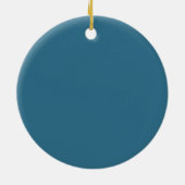 Blauer Kontrastbullseye Keramik Ornament (Hinten)