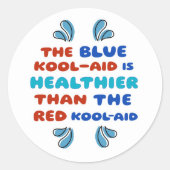 Blauer Kool Aid RUNDE STICKER (Vorderseite)