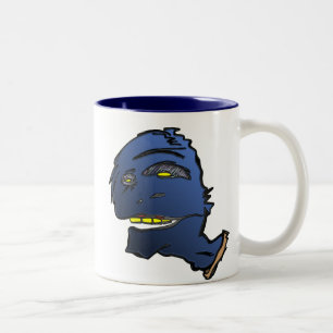 Blauer Kopf Zweifarbige Tasse