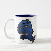 Blauer Kopf Zweifarbige Tasse (Links)