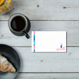 Blauer Korallenbrief L-Notizen Post-it Klebezettel