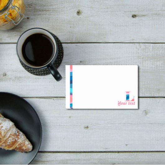 Blauer Korallenbrief L-Notizen Post-it Klebezettel