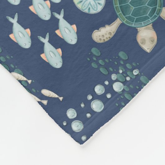 Blauer Korallenoktopus Walhai Name Fleecedecke (Ecke)