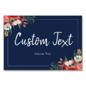 Blauer Korallenriff für Hochzeitszeichen vorbehalt Tischnummer (Vorderseite)