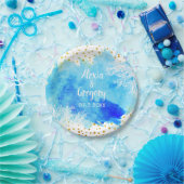 Blauer Korallenriff Goldmedaille Pappteller (Party)