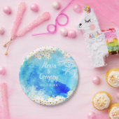 Blauer Korallenriff Goldmedaille Pappteller (Party)