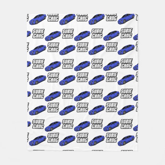 Blauer Korb Fleecedecke (Vorderseite)