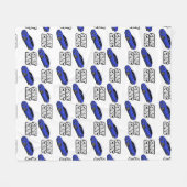 Blauer Korb Fleecedecke (Vorderseite (Horizontal))