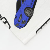 Blauer Korb Fleecedecke (Ecke)