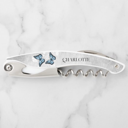 Blauer Korkschraube Kellnermesser (Vorderseite)