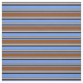 Blauer Kornblume, Braun, hellgelb und schwarz Stoff (Muster)