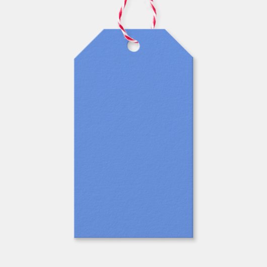 Blauer Kornblume Farbe Geschenkanhänger (Vorderseite)