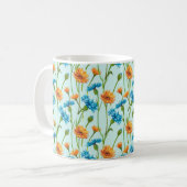 Blauer Kornblume Herb oder Bachelor-Taste Blume bo Kaffeetasse (Vorderseite Links)