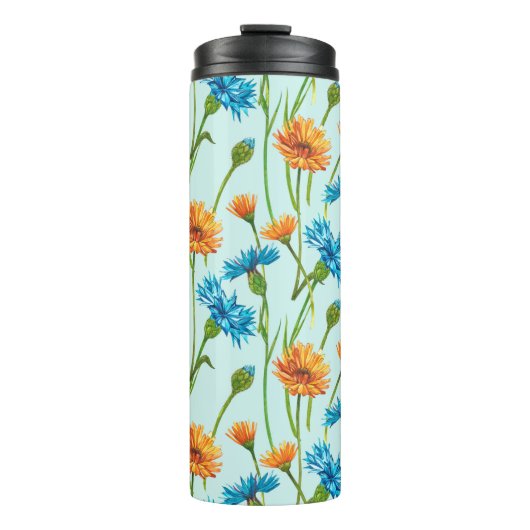Blauer Kornblume Herb oder Bachelor-Taste Blume bo Thermosbecher (Vorderseite)
