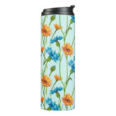 Blauer Kornblume Herb oder Bachelor-Taste Blume bo Thermosbecher (Nach links gedreht)