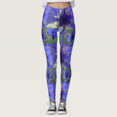 Blauer Kornblume Leggings (Vorderseite)