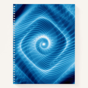 Blauer kosmischer Spiralnebel Notizblock